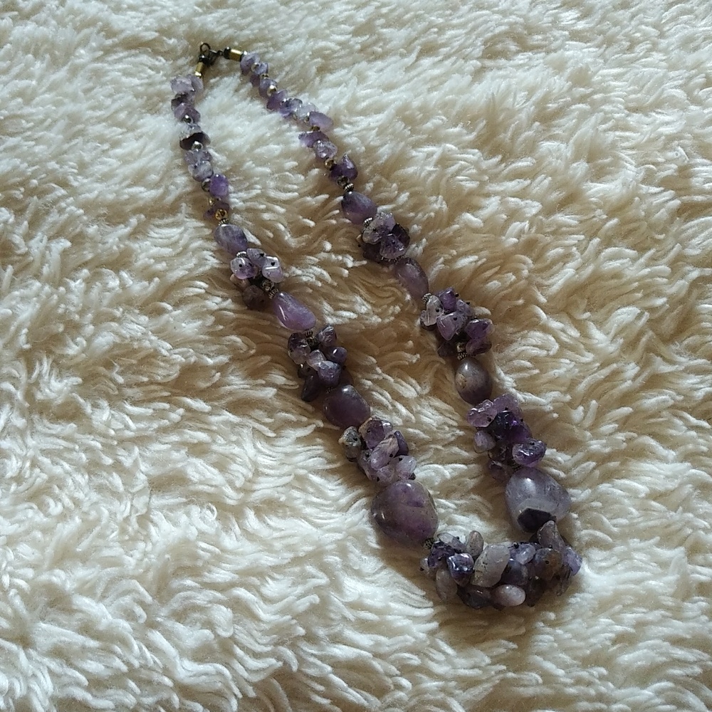 Amethyst necklace 20"